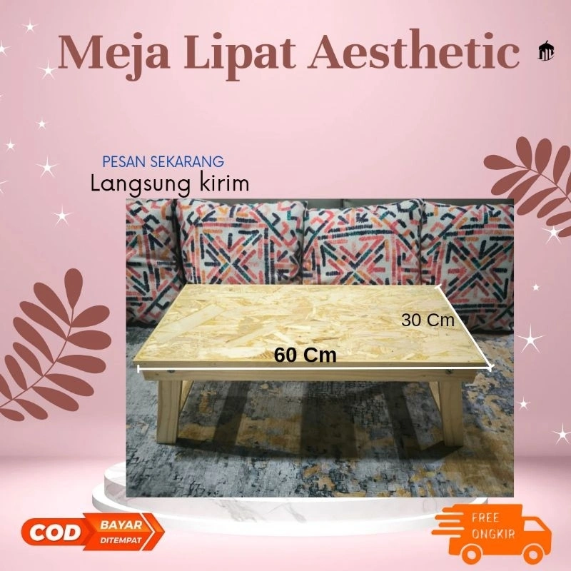 Meja Lipat Anak Aesthetic / Meja Belajar Lipat Anak /Meja lipat lesehan