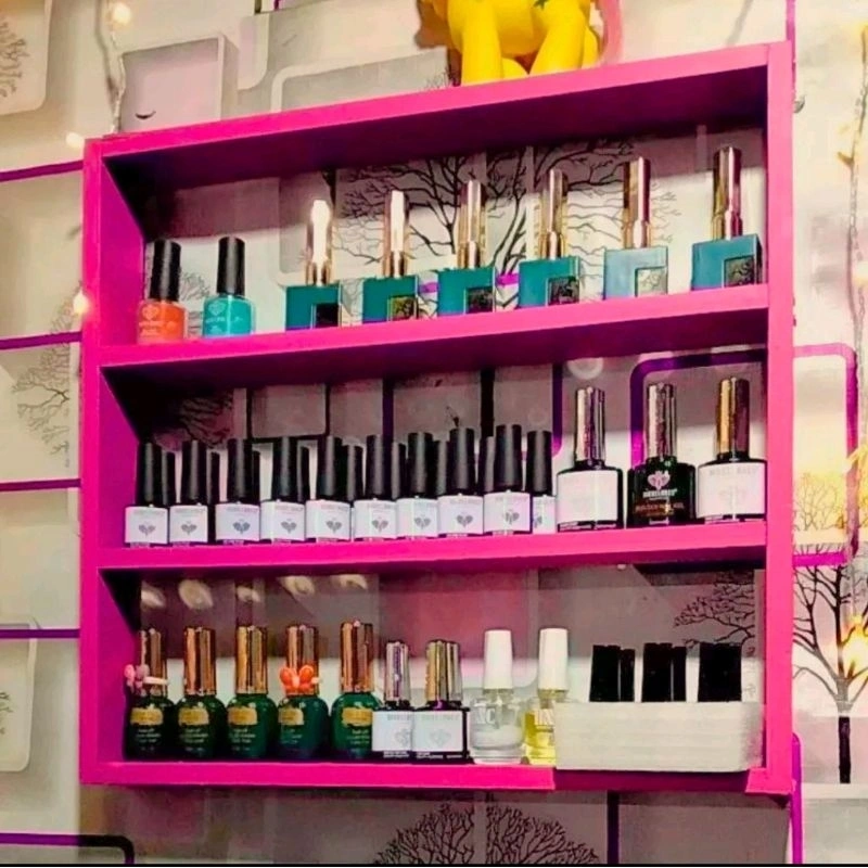 Rak Kutek Dinding Minimalis Rak Nail Art Rak Nail Polish Rak Tempat Mainan Anak Tegak Dapat disesuaikan - 40x40