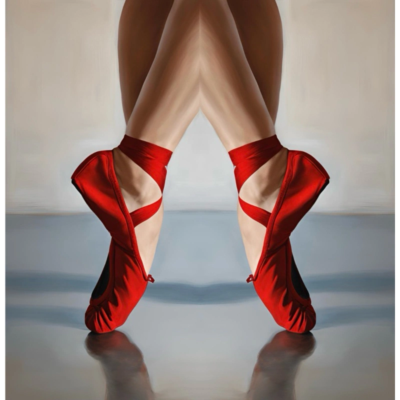 Sepatu Kanvas Merah sz 37 untuk menari balet yoga dan senam ritmik