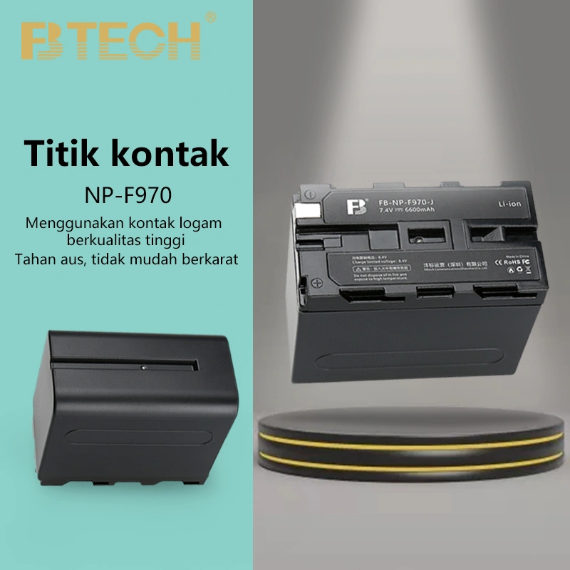 FB NP-F970-J Digital Camera Camera fill light Battery 6600mAh Charger NP F750 untuk Sony Kamera NX5R MC2500 1500C NX100 Z150 NX3 VX2200E