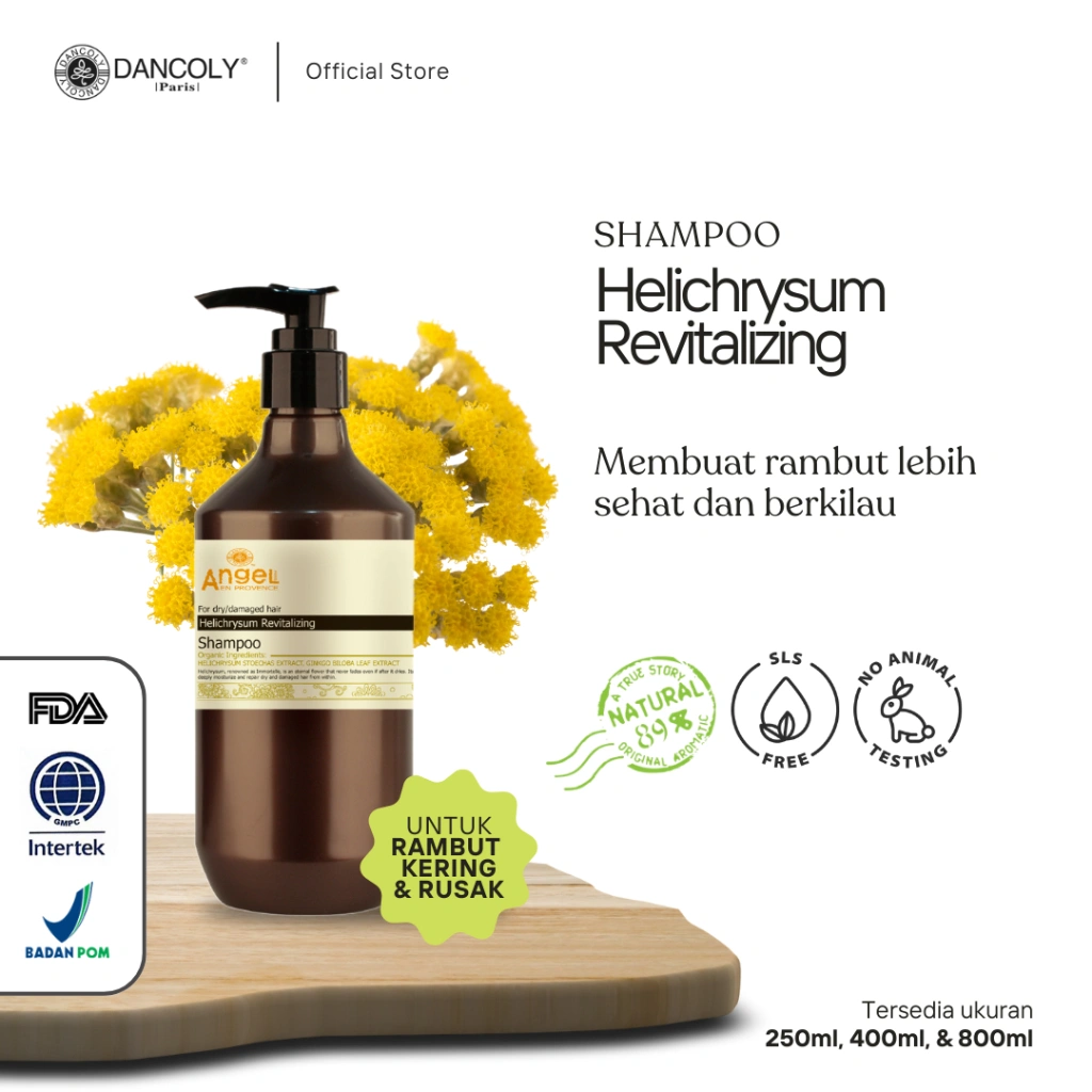 Dancoly Helichrysum Revitalizing Shampoo ( For Dry Damaged Hair ) | Shampoo Helichrysum untuk Rambut Kering Rusak