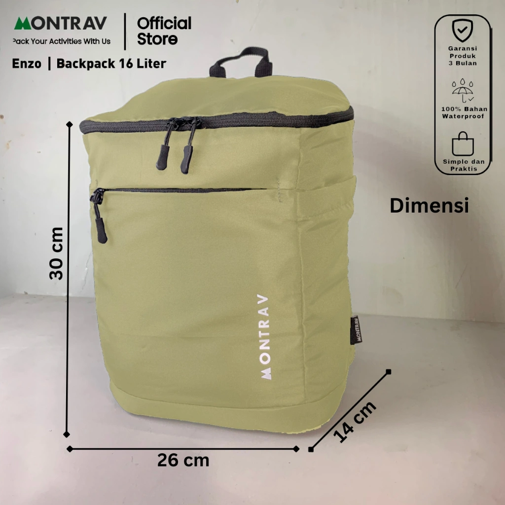 MONTRAV Enzo - Tas Ransel Punggung - Backpack 16 Liter