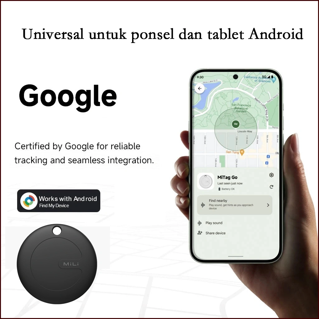 MiLi GPS Tracker Android Pelacak Hewan Peliharaan Pencari Lokasi Global MiLi GPS Ponsel dan Tablet Android