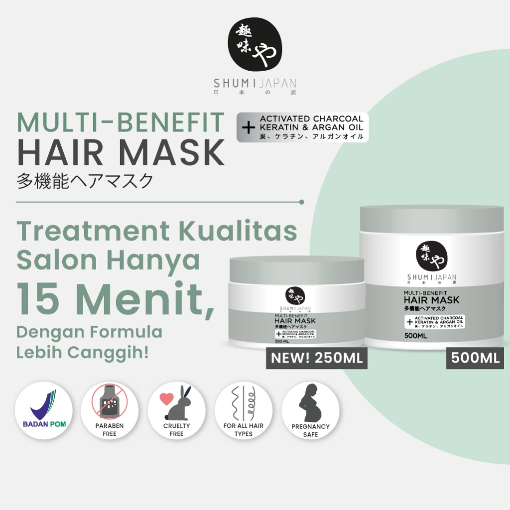 [BPOM] PROMO! SHUMI Japan Multi-Benefit Hair Mask 500ml Masker Rambut / Treatment / Haircare