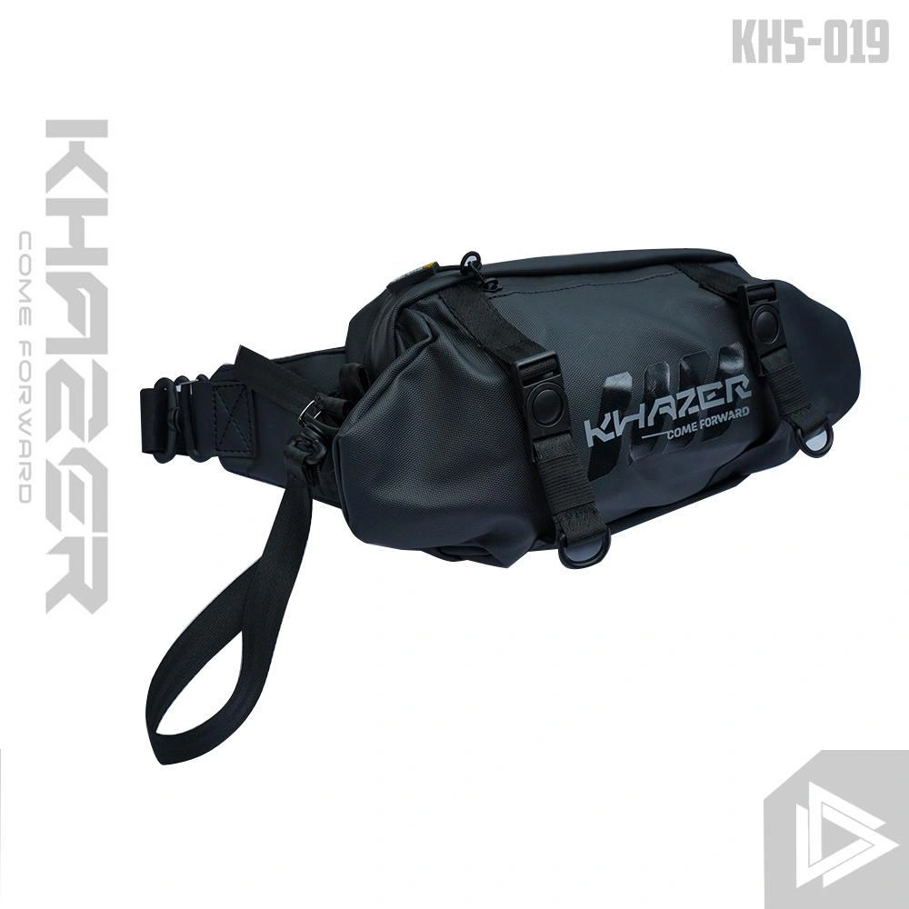 KHAZER Waistbag Sling Bag Waterproof Multinctional Logo Gray - KH5-019
