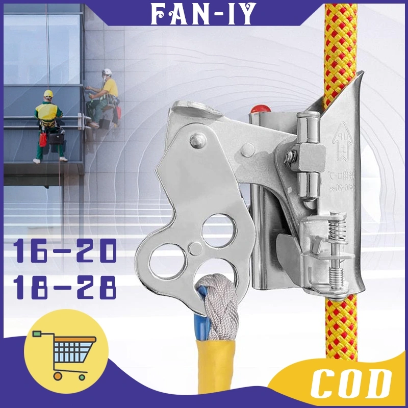 Fall Arrester Sliding Rope Grab Perangkat Pengunci Otomatis Tali Pengaman