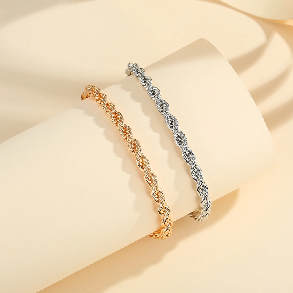 Lanme Jewelry Desain Gelang Berlapis Emas Stainless Steel Anti Luntur Aksesoris Perhiasan Fashion Wanita Dewasa LM687