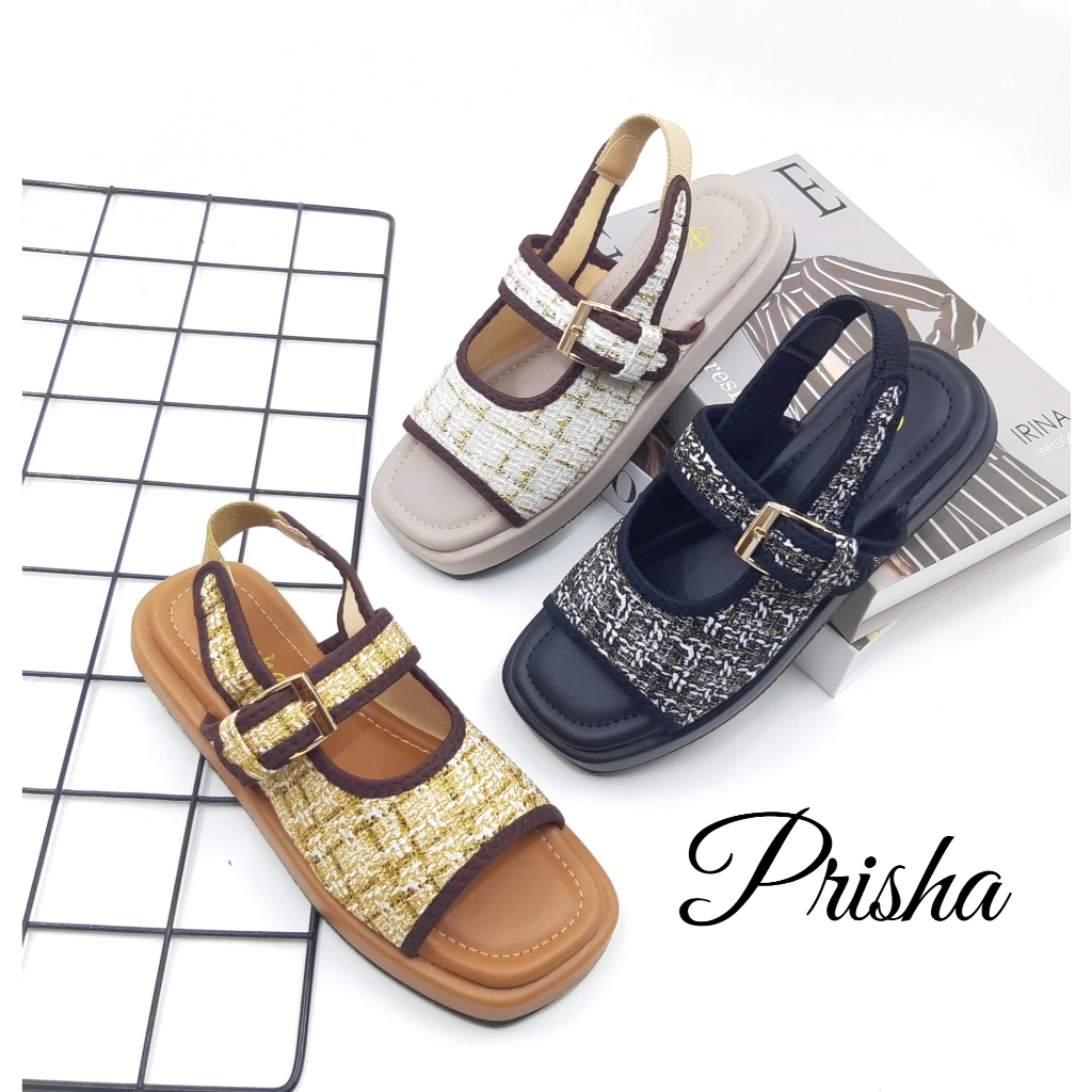 PRISHA Fashion Wanita Slip On Platform