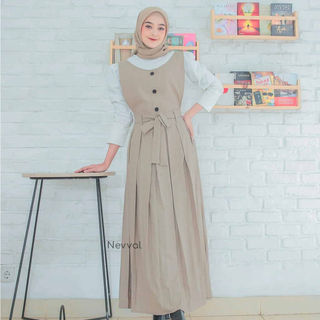 Nevalda - Jasmine Overall Dress Wanita Premium / Jumpsuit Wanita Kekinian