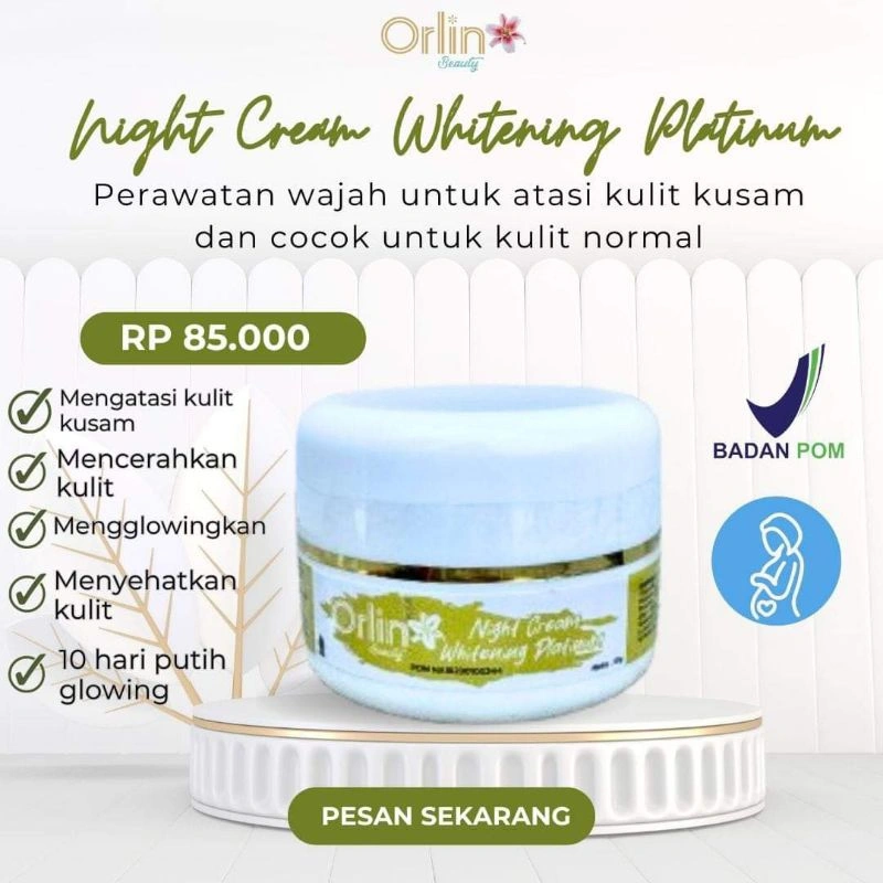 NIGHT CREAM BRIGHTENING ORLIN BEAUTY
