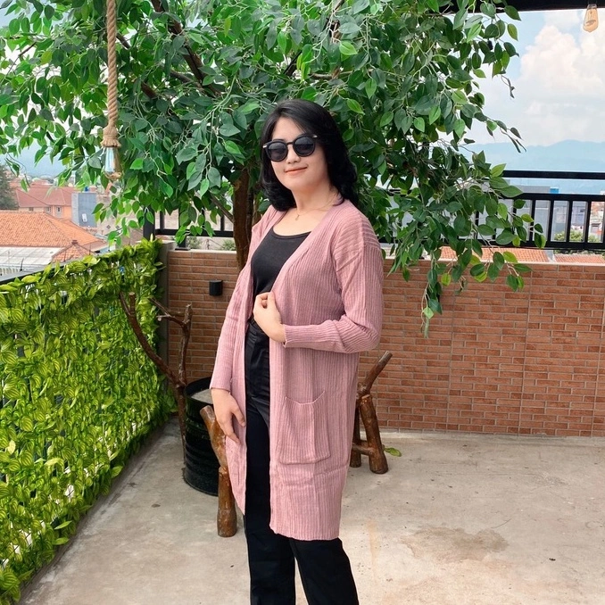 kardigan belle oversize-kardigan rajut panjang wanita-