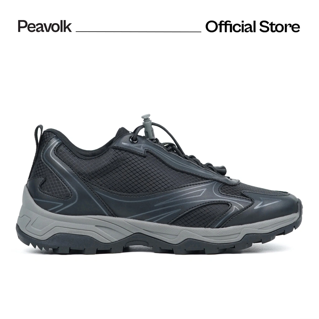 Peavolk - Invader Black Sepatu Pria Outdoor Anti-Slip Quick Lace