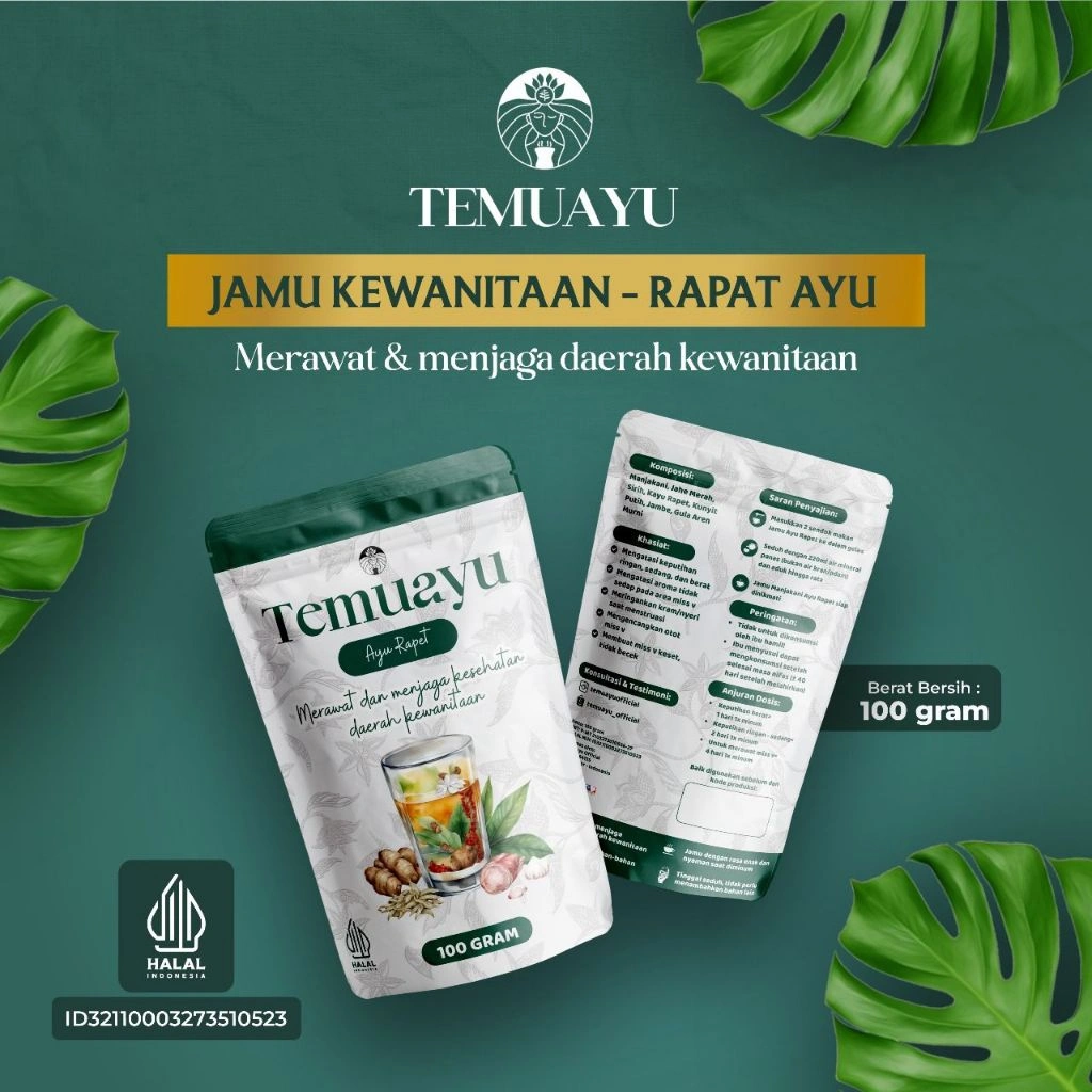 TEMUAYU - Minuman Jamu Ayu Rapet -  Herbal Instan untuk Membantu Merawat dan Menjaga Kesehatan Daerah Kewanitaan