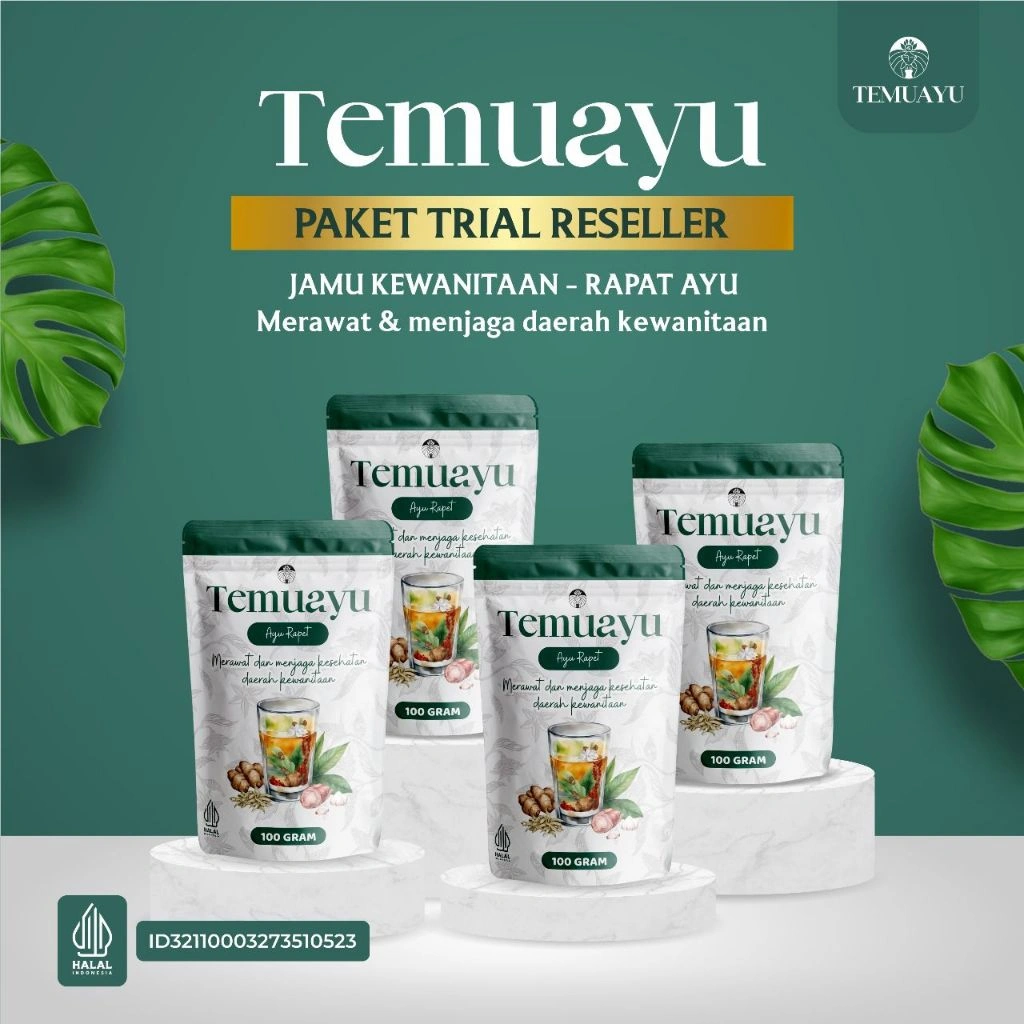 TEMUAYU - Bundling 4 Pcs Minuman Jamu Ayu Rapet -  Herbal Instan untuk Membantu Merawat dan Menjaga Kesehatan Daerah Kewanitaan