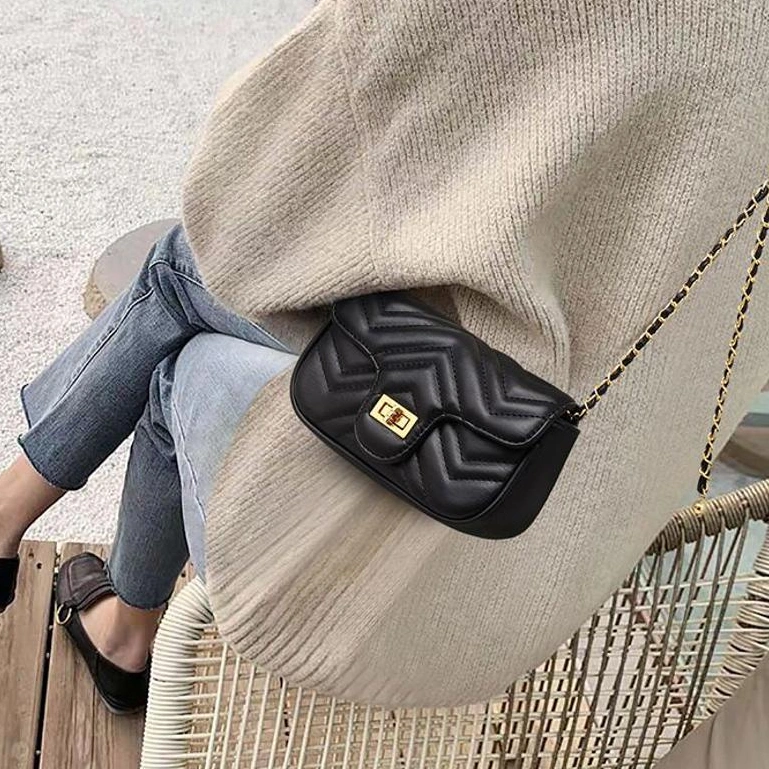 Tas Kulit Wanita Selempang Rantai Luxury Mini Bag FT54 Leather