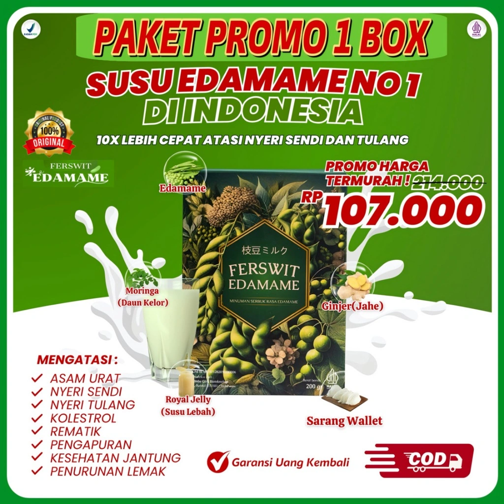 Ferswit Susu Edamame Jepang Asli Kemasan 1 Box 200 Gr, 2 Box 400 Gr, 3 Box 600 Gr, 4 Box 800 Gr