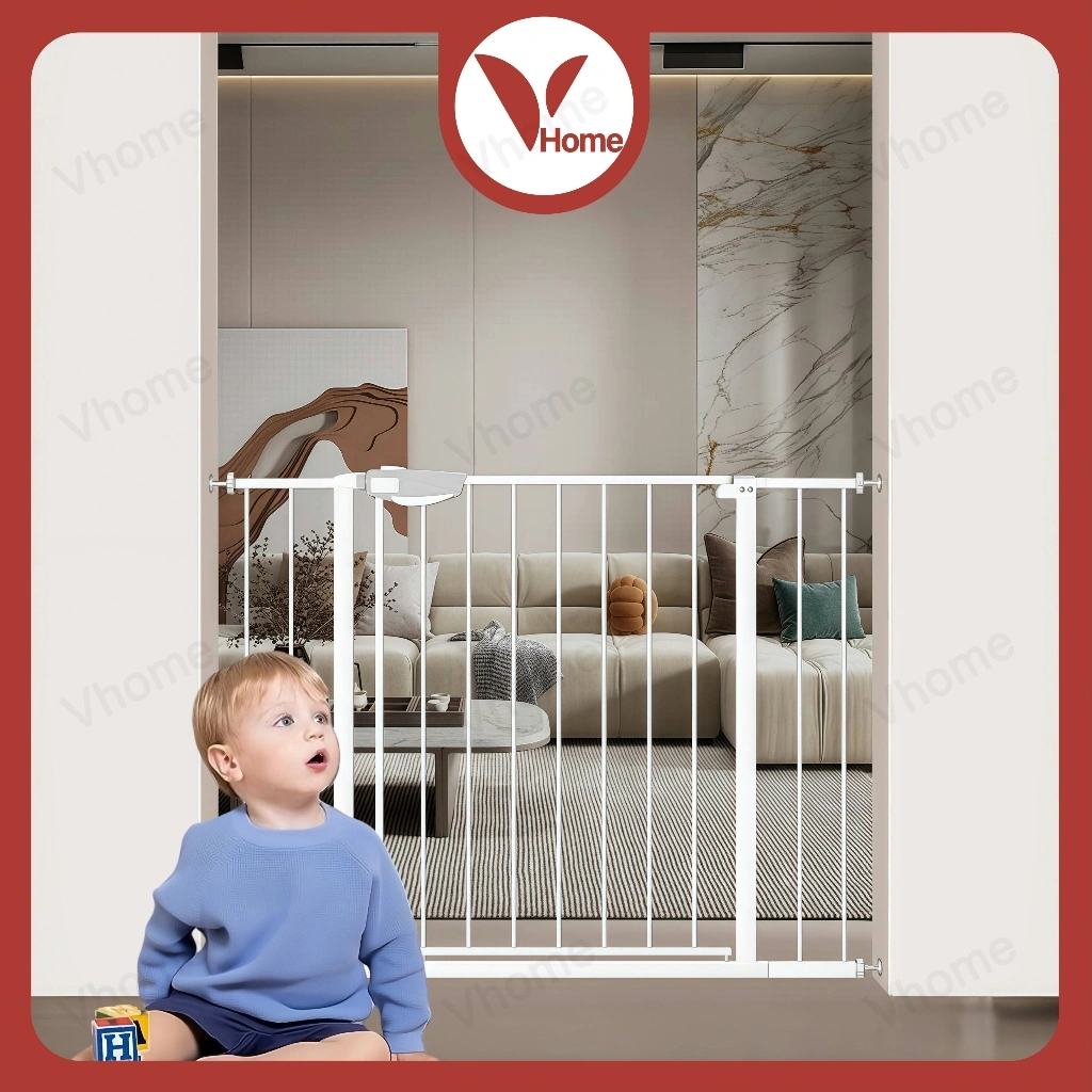 Vhome Pagar Pintu Baby Safety Gate Bayi Penghalang Pintu Bayi Pagar Tangga Bayi Pagar Pengaman Bayi Pintu Tangga Pengaman
