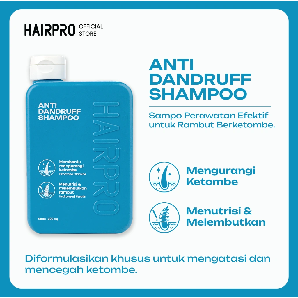 HAIRPRO - Shampoo Anti Dandruff/ Anti Ketombe 200 ml