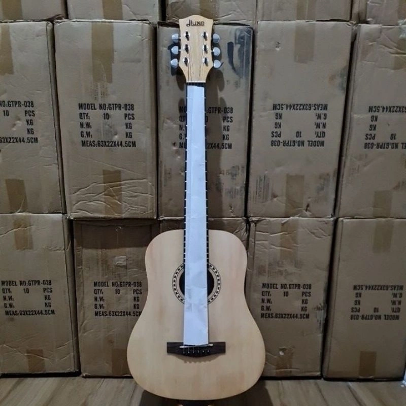 gitar akustik junior 3/4 merek dluxe tipe DB-110 senar string