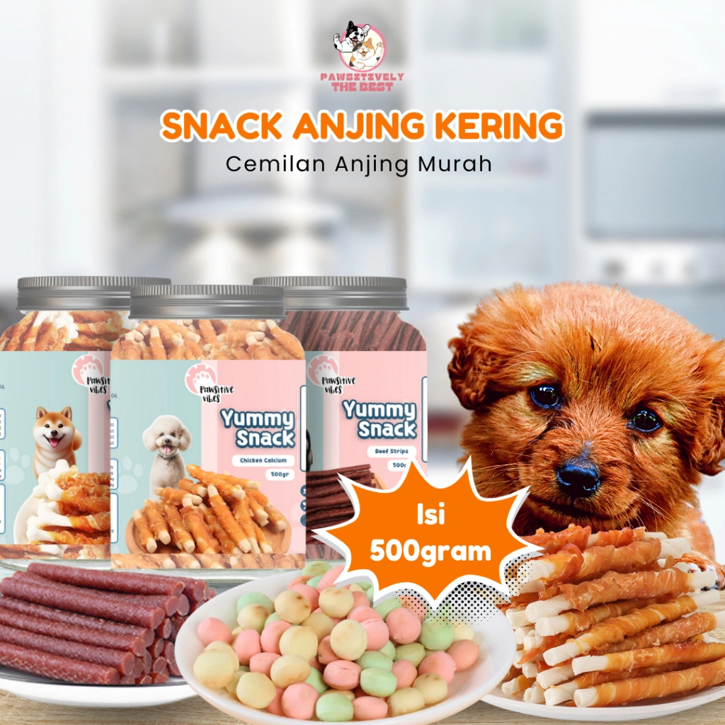 [GROSIR] Cemilan Anjing Murah 500gr - Snack Anjing Kering - Dog Food - Biskuit Anjing - Snack Sehat & Multivitamin - Makanan Anjing