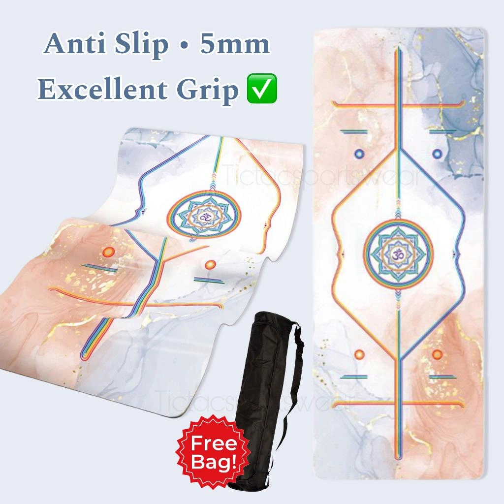 KARPET YOGA MAT PU PREMIUM (FREE BAG) / MATRAS YOGA PU ANTI – SLIP