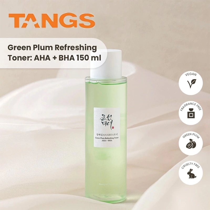 TANGS -Beauty of Joseon Green Plum Refreshing Toner: AHA + BHA 150 ml Korean toner