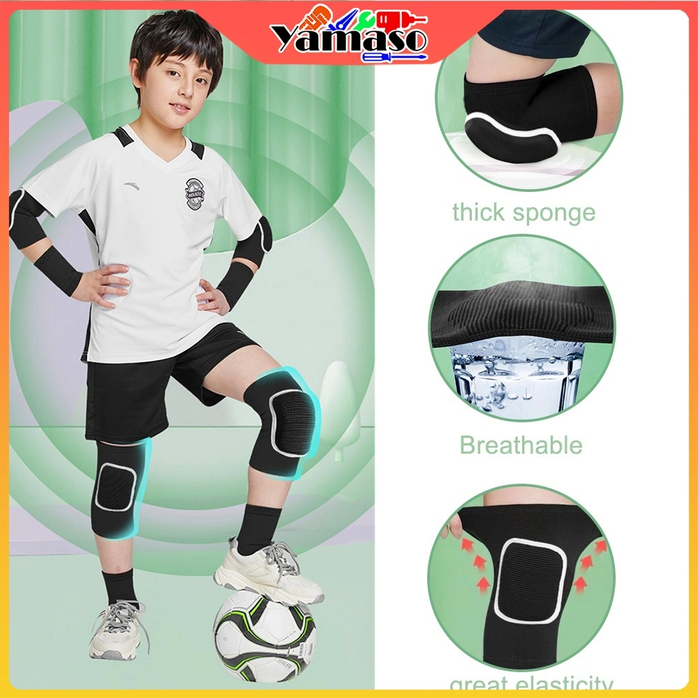 2 Pcs Pelindung Lutut Anak-anak Bantalan Spons Antiselip Pelindung Lutut Lembut Bernapas untuk Olahraga Anak Laki-laki Perempuan