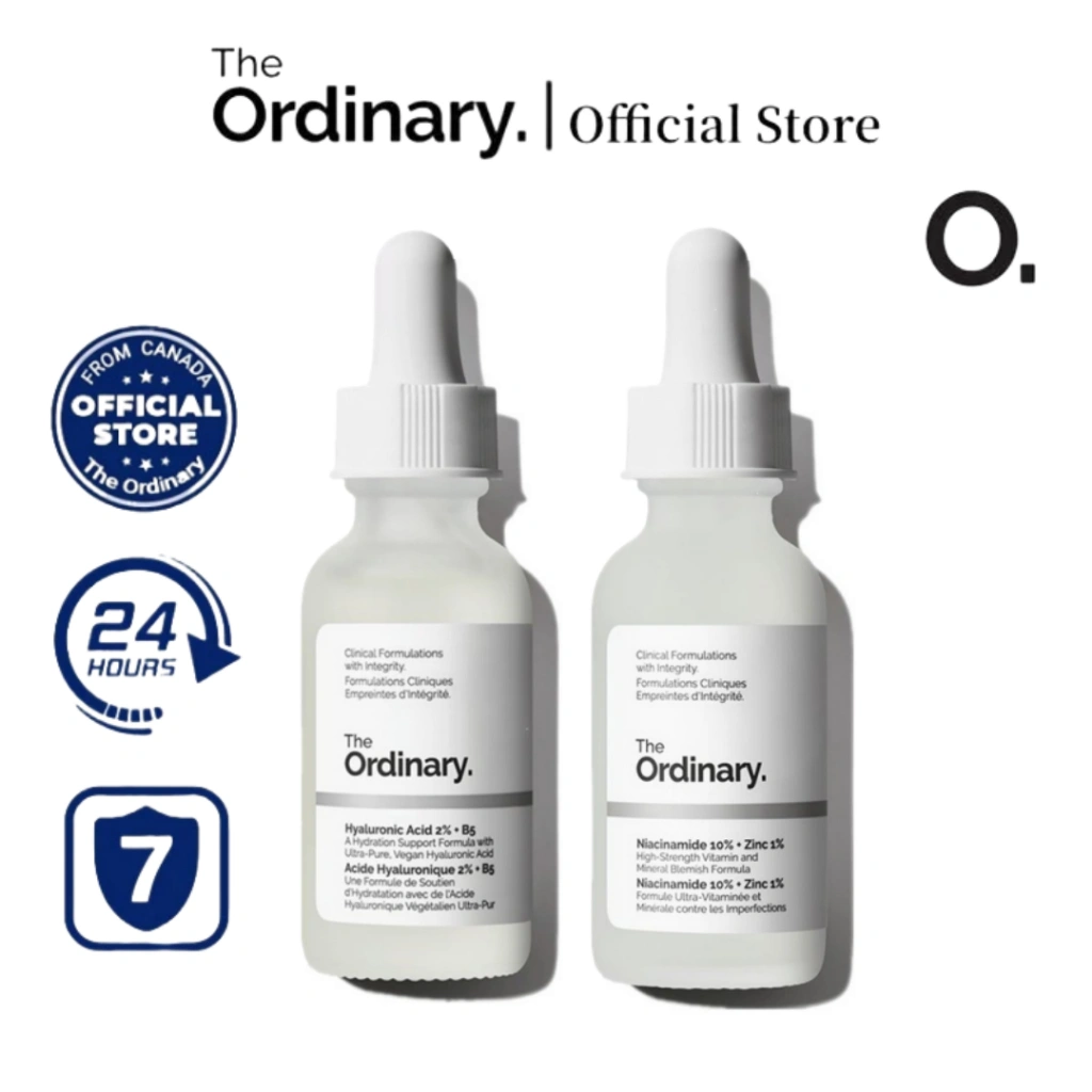 The Ordinary Acne Serum Whitening Set Niacinamide/Hyaluronic Acid 2%+ B5 30ml