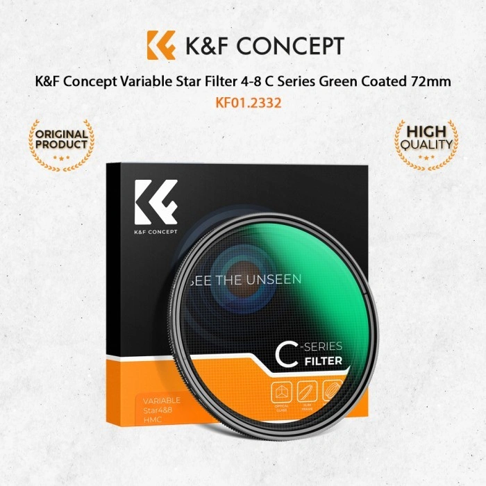 K&F Concept Variable star filter 4-8, C series with green coated - Filter Lensa - Camera
