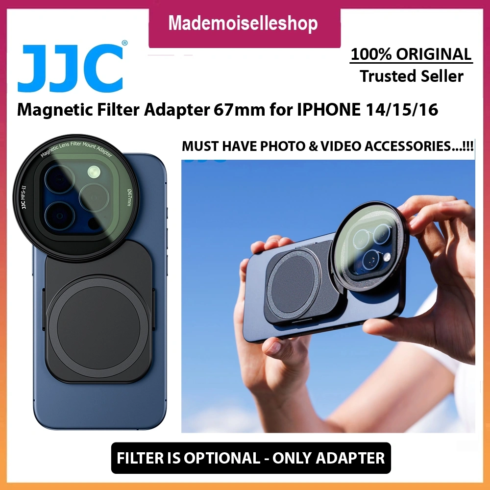 JJC MFSII Magnetic Filter Adapter 67mm for Smartphone IPhone 14 - 15 -16 Pro & Pro Max - Adapter for ND & CPL Filter Smartphone