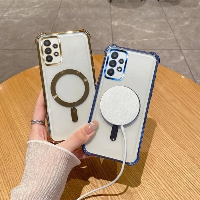 Samsung galaxy A22 4G / A24 4G / A25 5G / A73 / A32 4G / A33 5G / A34 5G / A35 5G / A15 / A16 5G / A06 / A05 / A05S / A54 5G / A52/A52S / A53 5G Soft Case MagSafe magnet wireless plating Casing Cover