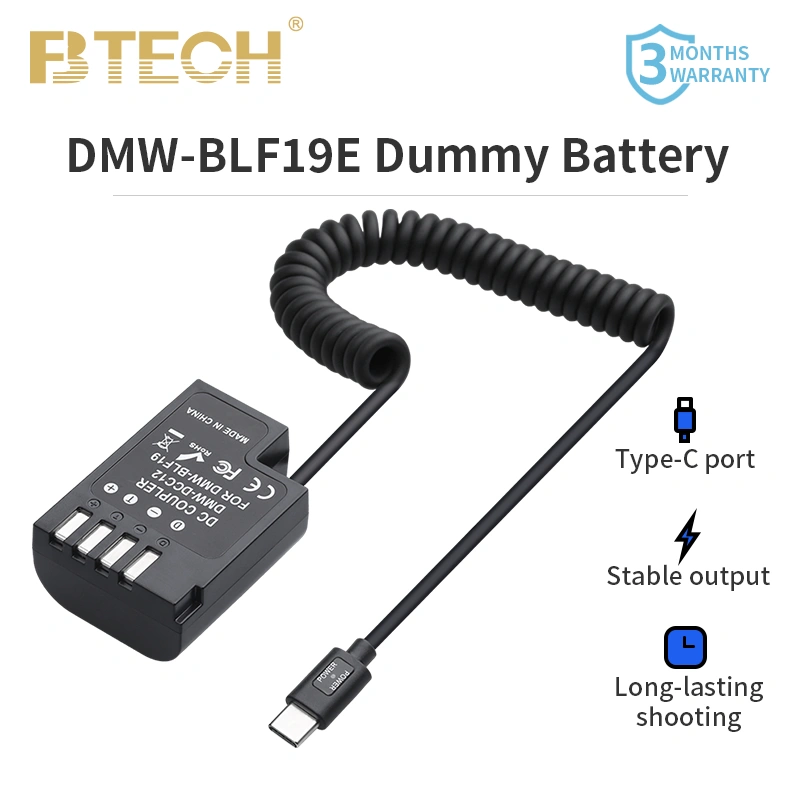 FB DMW-BLF19E Type C USB Dummy Battery with USB-C Input for  Panasonic GH3 GH4 GH5 GH5s DCC12