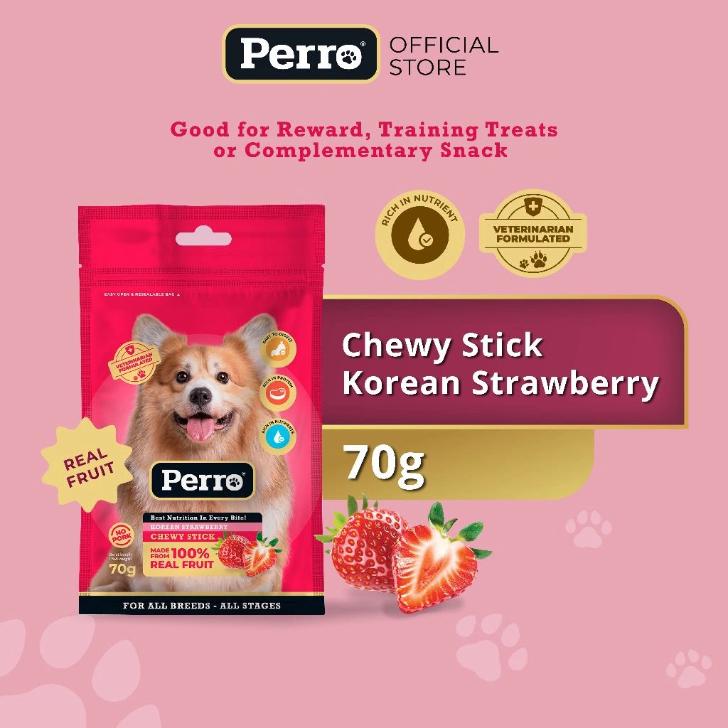 Perro Chewy Stick Korean Strawberry 70gr