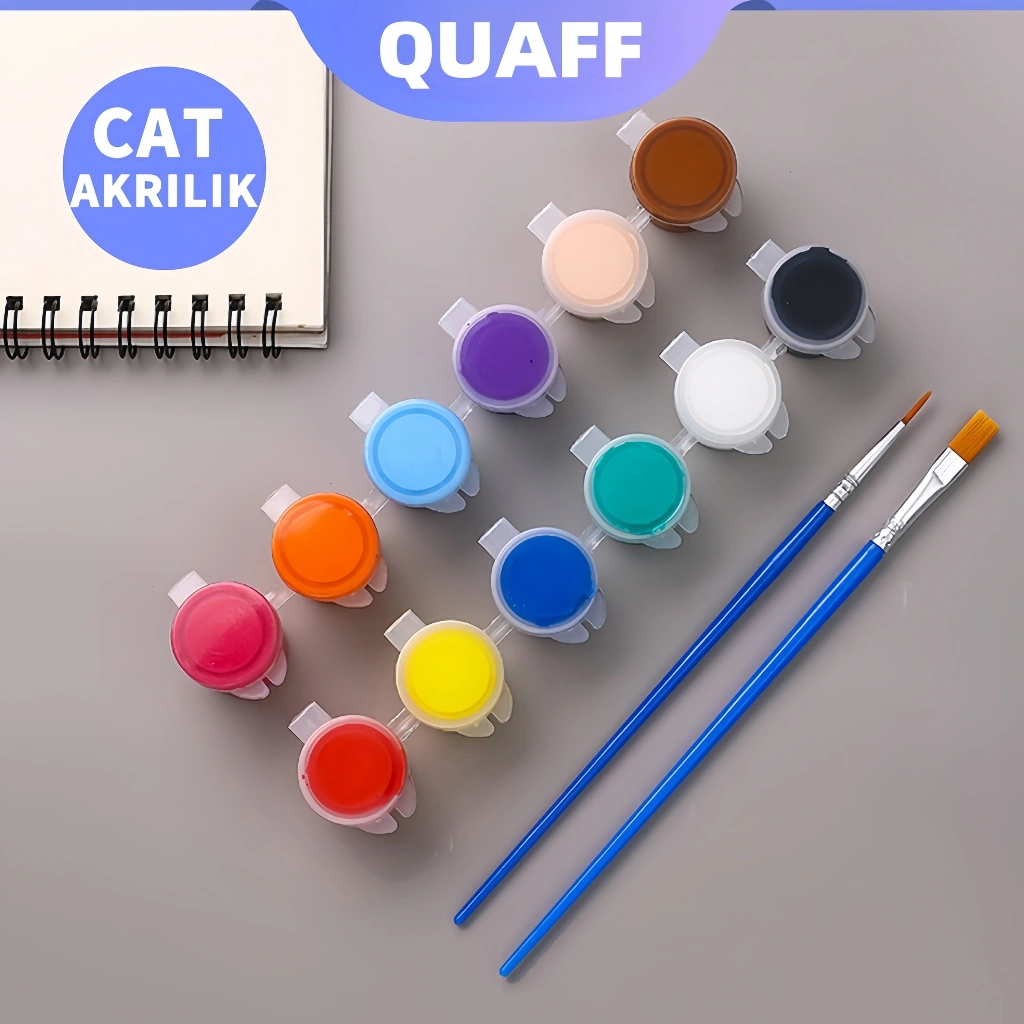 Cat Akrilik Set 6 Warna 12 Warna/Cat Air Anak/Cat Akrilik Kanvas Lukisan Kanvas Cat Cat Akrilik 3ml