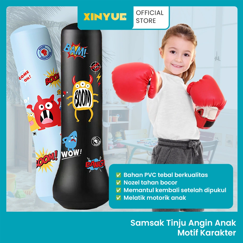 XinYue - Standing Boxing Ball Samsak Tinju AnakLaki Laki Inflatable Bahan PVC 150CM 120CM Hadiah