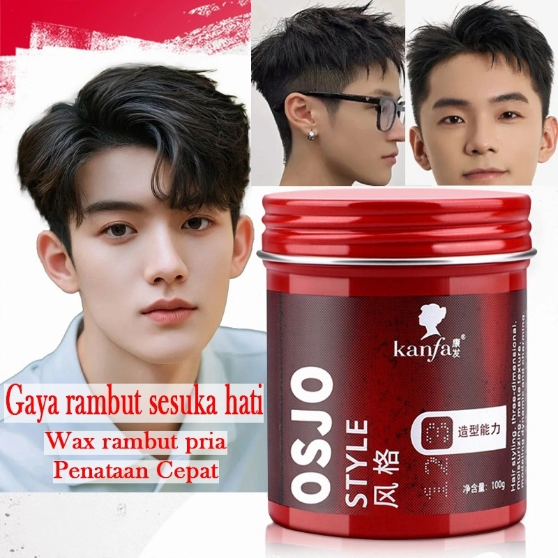 Wax rambut pria Penataan Cepat  Tahan lama Pomade rambut Kilau gaya rambut tanpa rasa berminyak