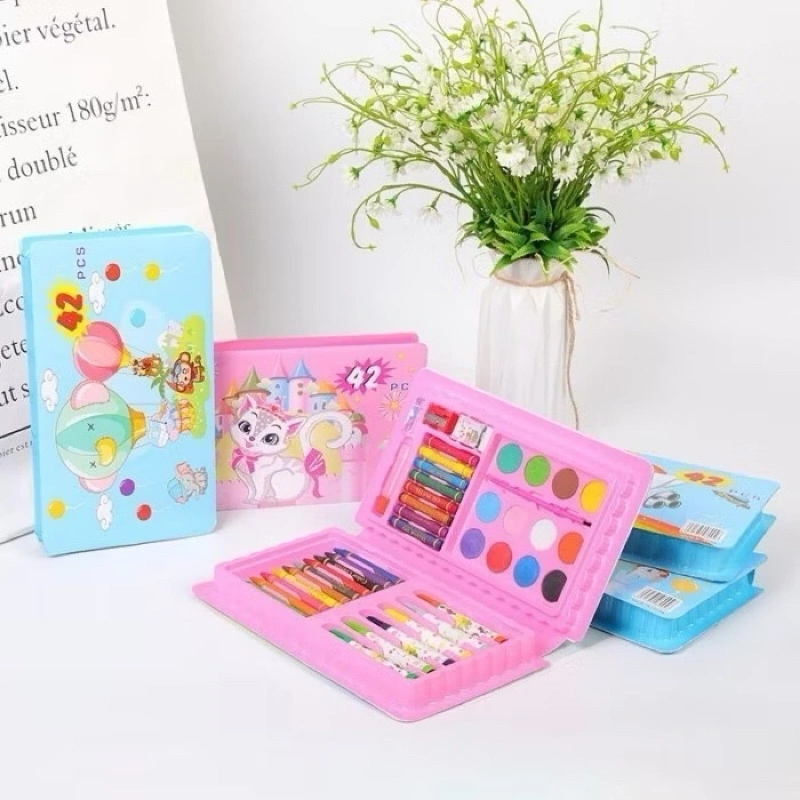 Crayon Set Anak Pensil Warna 42 pcs / 86 pcs/ 150 pcs / 208pc Set Krayon Spidol Gambar Mewarnai Anak/ Art Set / Perwarna Lengkap / Alat Lukis / Belajar Mewarnai / Edukasi anak