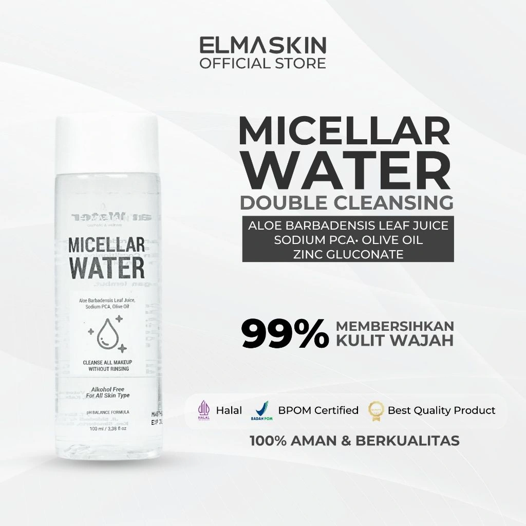 ELMASKIN - Micellar Water Pembersih Make Up Wajah Wanita