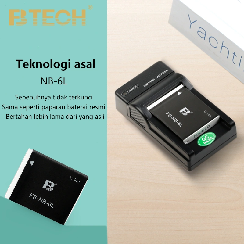 FB Charger Baterai Set FB-NB-6L for Canon S120 S95 SX275HS SX510HS SX710HS SX600HS SX500IS SX170HS