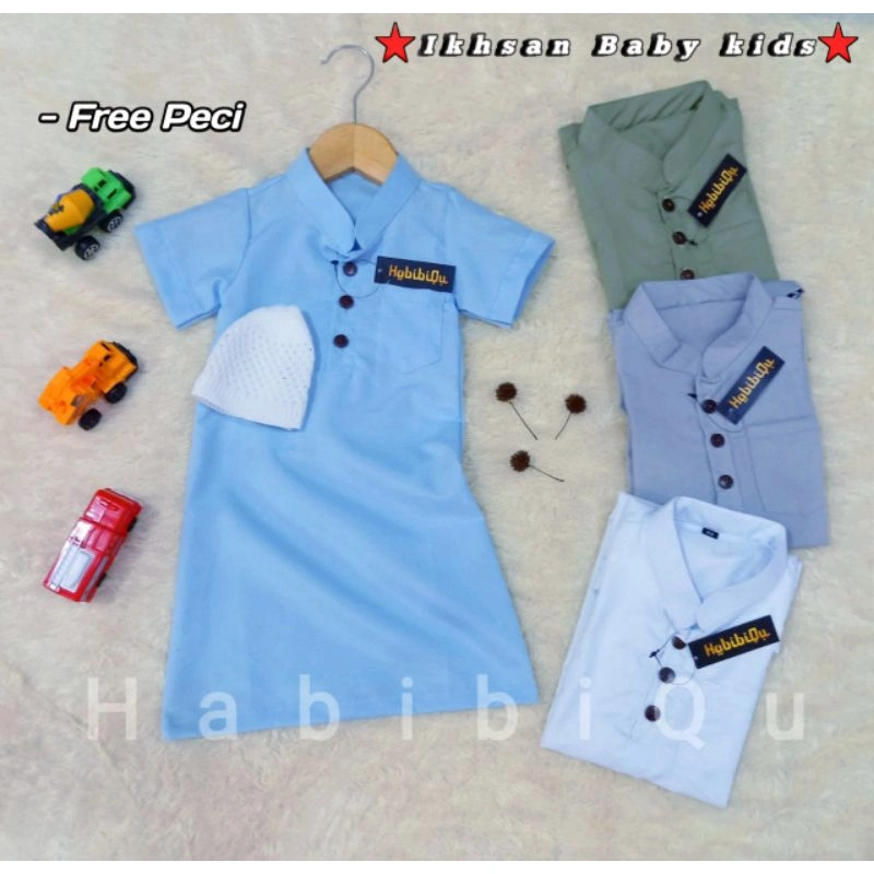 GAMIS KOKO BAYI POLOS 0-2 TAHUN GAMIS JUBAH BAYI KANCING BATOK