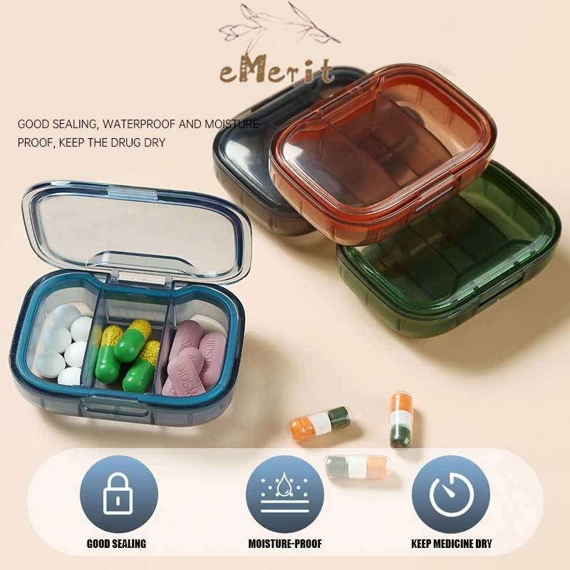 Pill Box Kotak Tempat Obat 3 Grid / Kotak Obat Mini Serbaguna