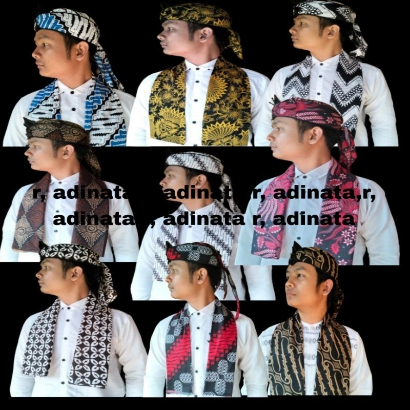 Cukin Syal Batik Leher Pria plus blangkon Motif Terbaru Model dan trendy Kekinian Laki laki dan Wanita kantor