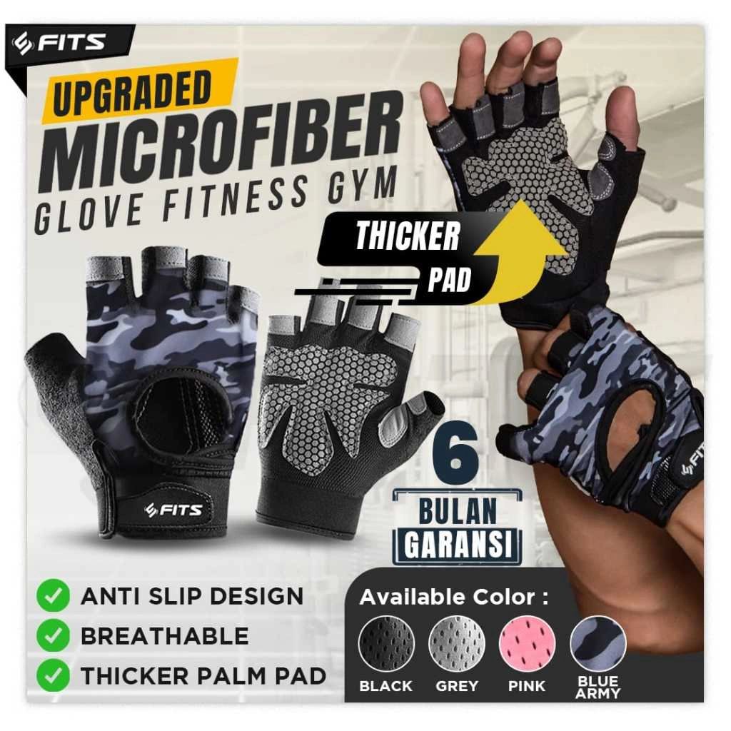 SFIDN FITS Glove Fitness Gym Microfiber Sarung Tangan Fitness Gym Sepeda Olahraga