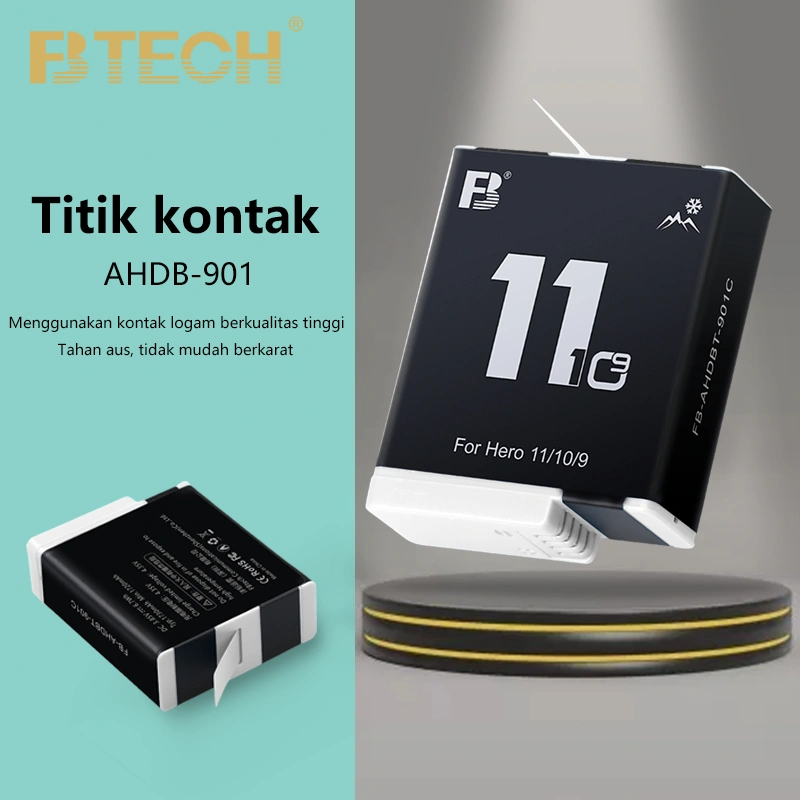 BTECH AHDBT-901C Charger Gopro 3 Slot Baterai for Hero 11 Hero 10 Hero 9 Dan Battery for Gopro Action Kamera  Baterai Kamera AHDBT-901 for GoPro Hero 9 / 10 / 11 / 12
