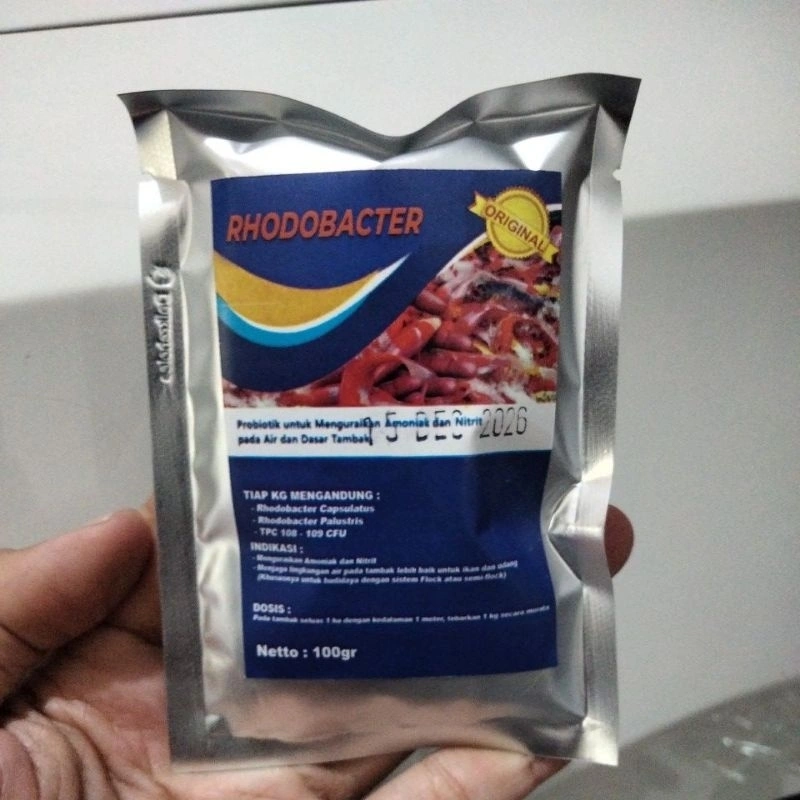 Rhodobacter 100 gr Probiotik bakteri photosintesis Perikanan