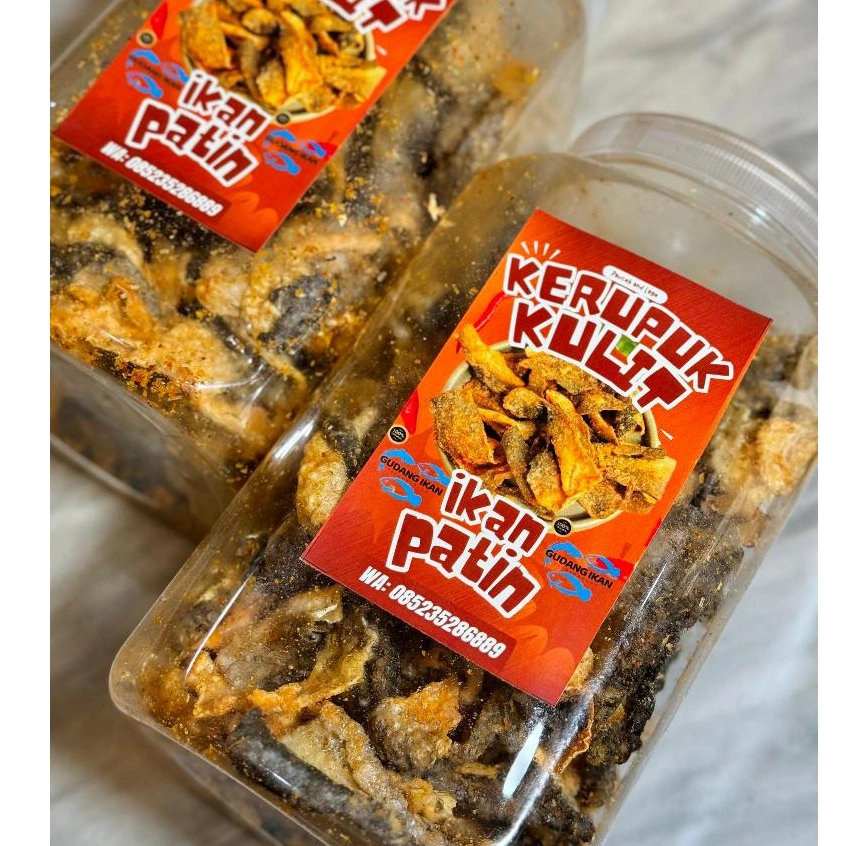 Kerupuk Kulit Ikan Patin Balado total 230 gram