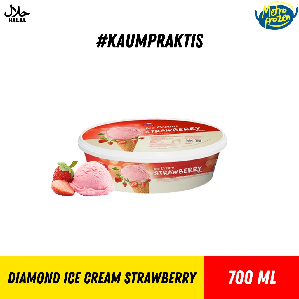 Diamond Ice Cream Strawberry 700ml