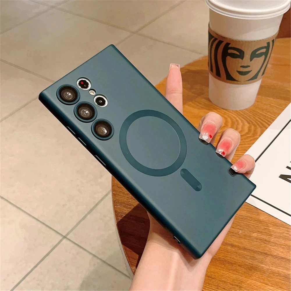 Case Samsung Galaxy S24 FE / A54 5G / A55 5G / A56 5G / A36 5G / A35 5G / A34 5G / A05S / S23 FE / A16 5G / A15 4G/5G / A14 / A17 / A07 Soft case wireless MAGSAFE Magnet