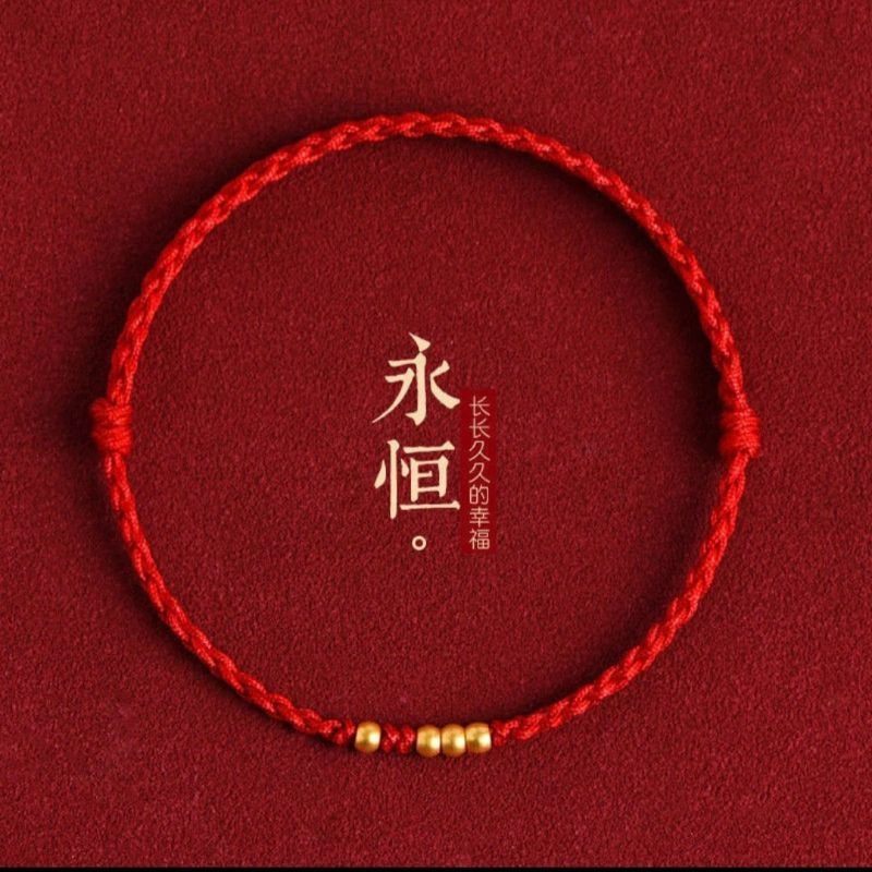 GELANG TANGAN MEWAH TALI MERAH GELANG KEBERUNTUNGAN ANTI KARAT M116