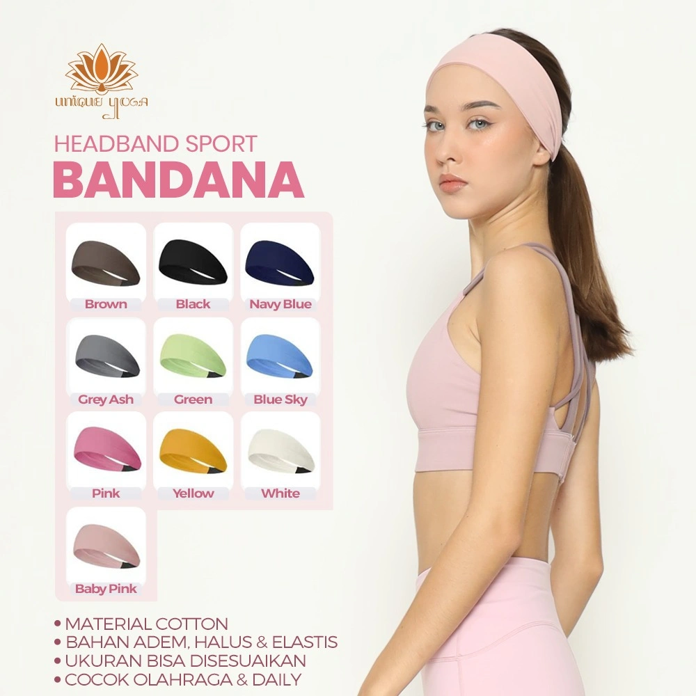 Bandana Olahraga / Bandana Wanita / Bando Olaraga / Bandana Olahraga Murah / Bandana Yoga / Headband / Headband wanita / Headband Olahraga